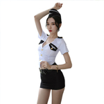 Игровой костюм стюардессы (Цвет: черный с белым)