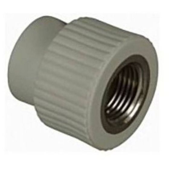 Муфта TEBO сер. PP-R комбинированная 25x1/2quot; ВР (30/180), арт. 031020405
