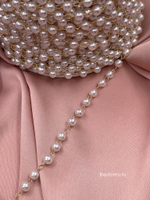 Тесьма цепь золото с жемчугом