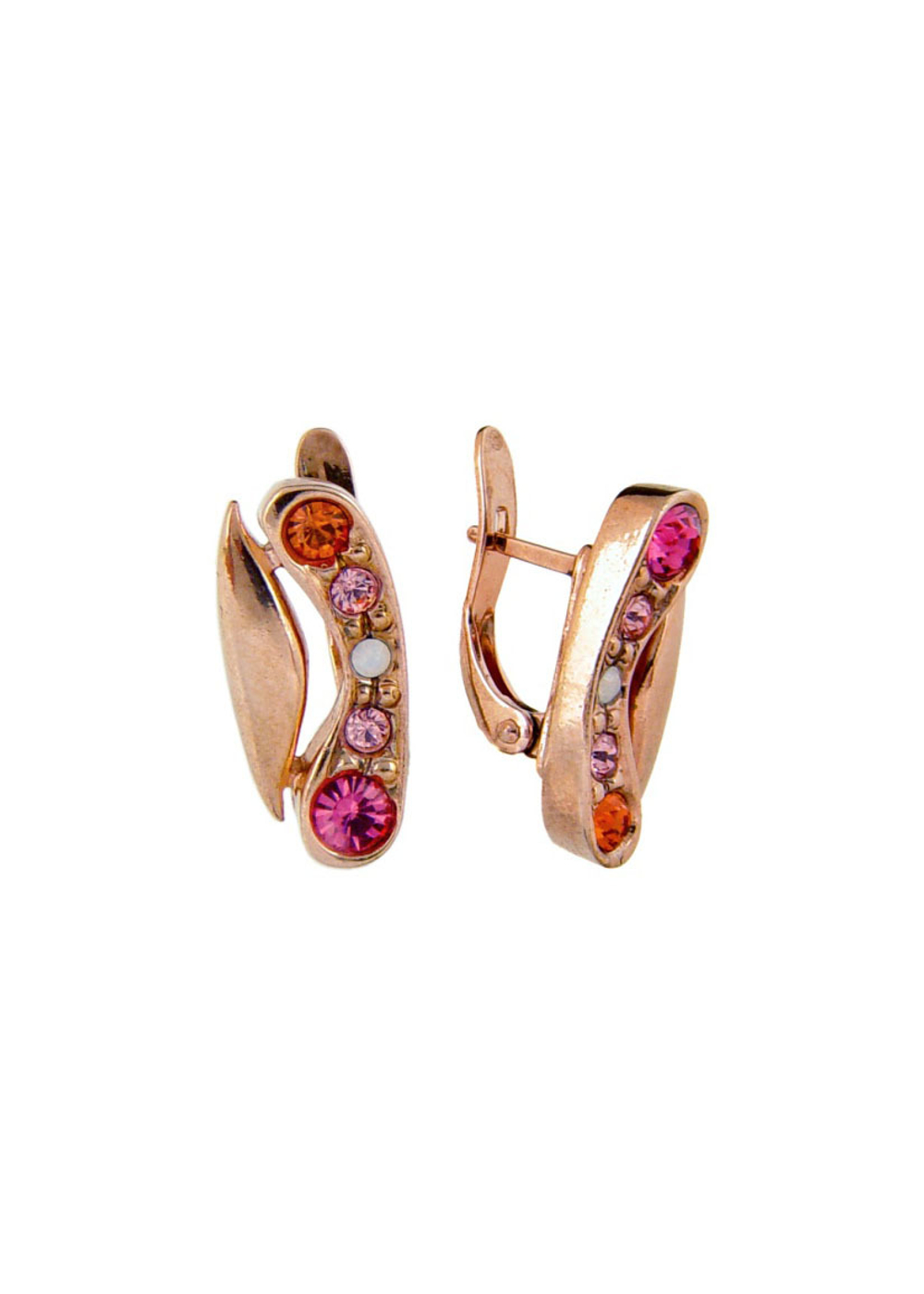 "Буше" серьги в золотом покрытии из коллекции "Десерт" от Jenavi  с английским замком