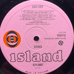 Traffic ‎– Last Exit (Англия 1969г.)