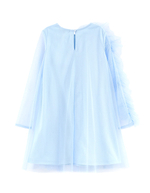 Нарядное платье с прозрачными рукавами