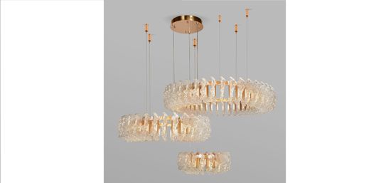 Подвесная светодиодная люстра 170W 4000К 90374/3 золото Farfalla Bogate's