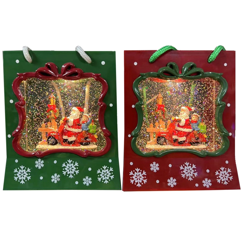 Сувенир с подсветкой «Дед Мороз с поздравлением» 16.5*8.5*19 см, микс (питание от USB и батареек)