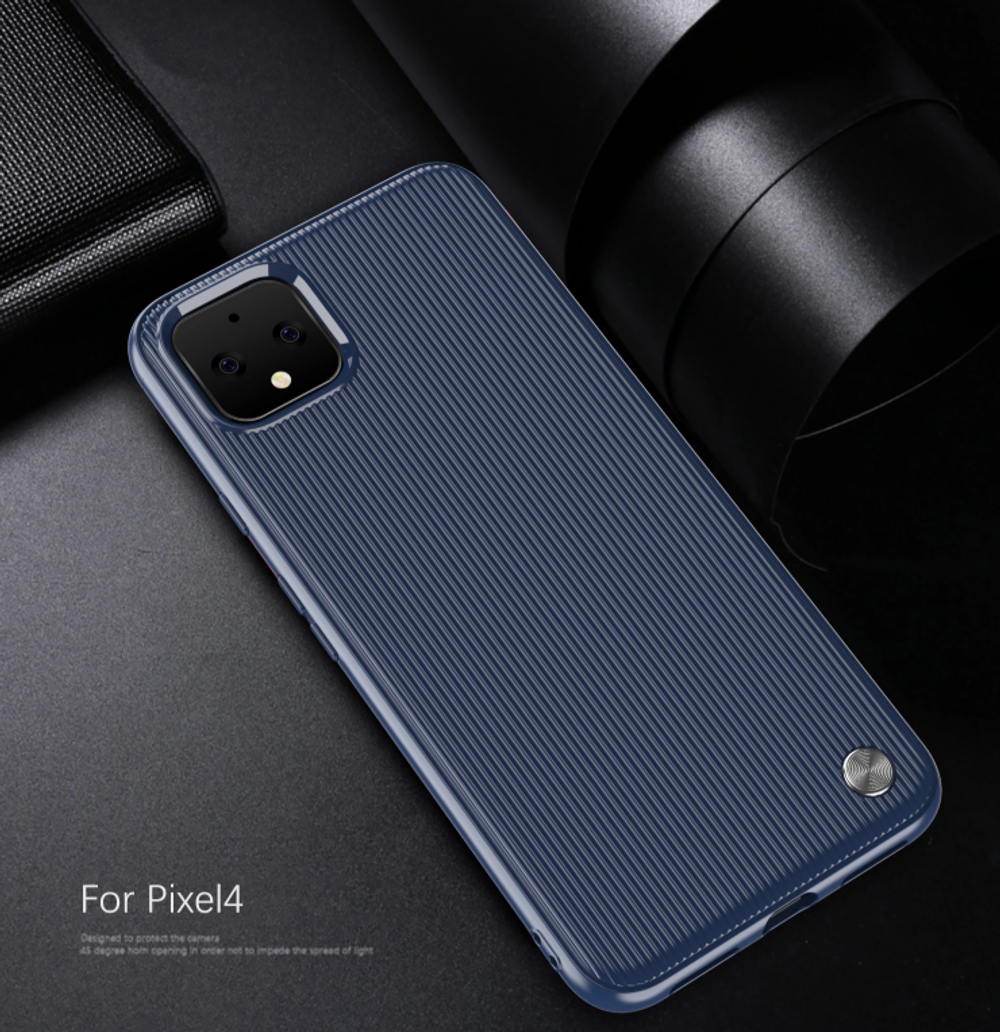 Чехол на Google Pixel 4 цвет Blue (синий), серия Bevel от Caseport