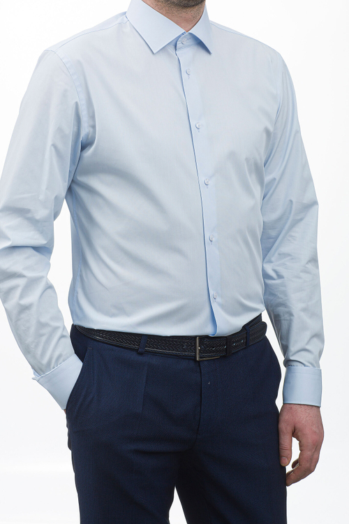 Сорочка мужская VESTER длинный рукав, цвет светло-голубой, хлопок/пэ 70714 04 база