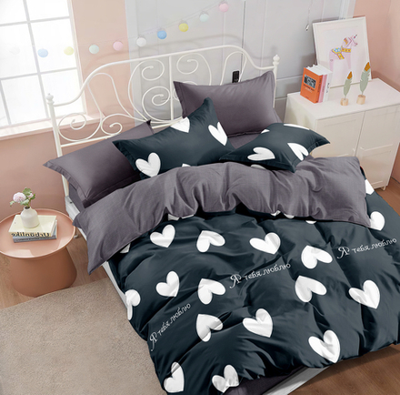 КПБ Дуэт с простыней на рез. 180х200 ПОПЛИН "П17"