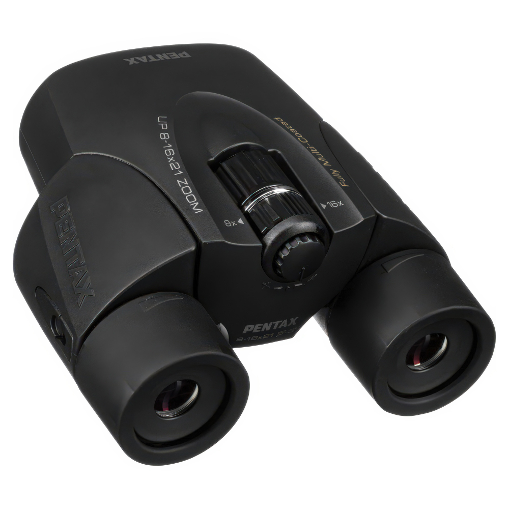 Бинокль Pentax UP 8-16x21 черный - Обратные Porro-призмы из стекла Bak-4