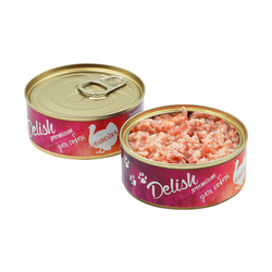 НАБОР Консервы DELISH Premium для собак с индейкой - 24 шт х 100 гр