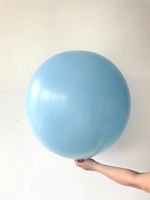 S шар гигант 24"/60 см макарун нежно голубой  пастель (БГ-90)