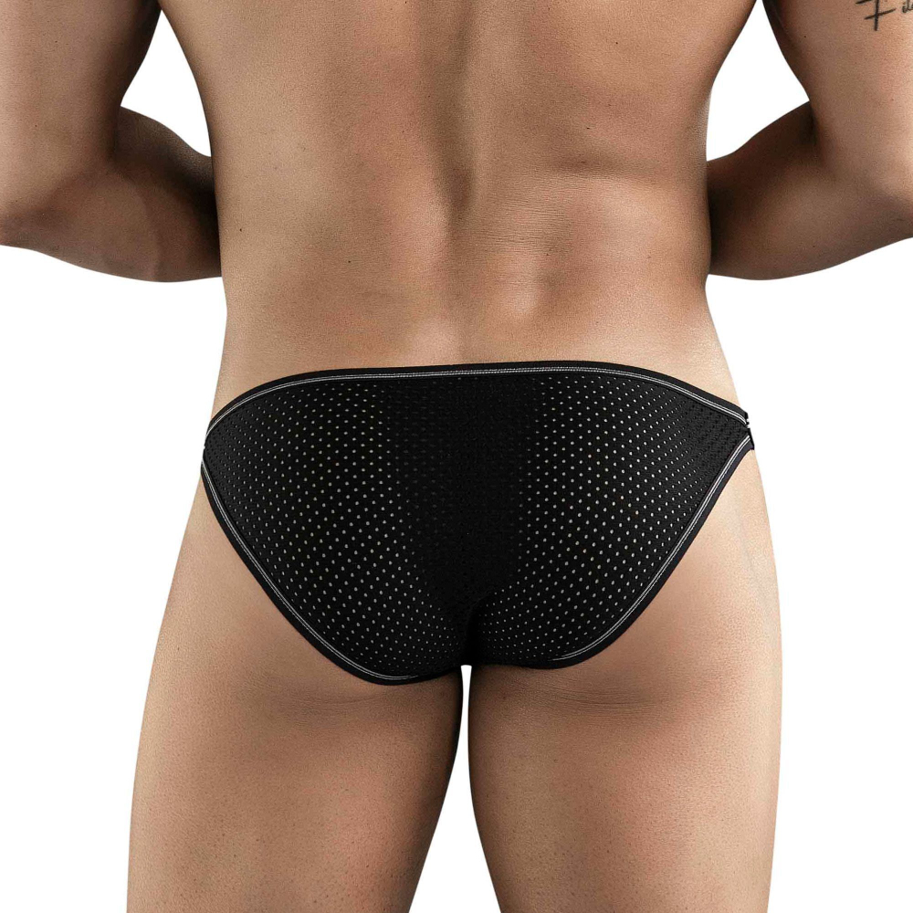 Черные перфорированные трусы-слипы Clever Esencial Brief Slip