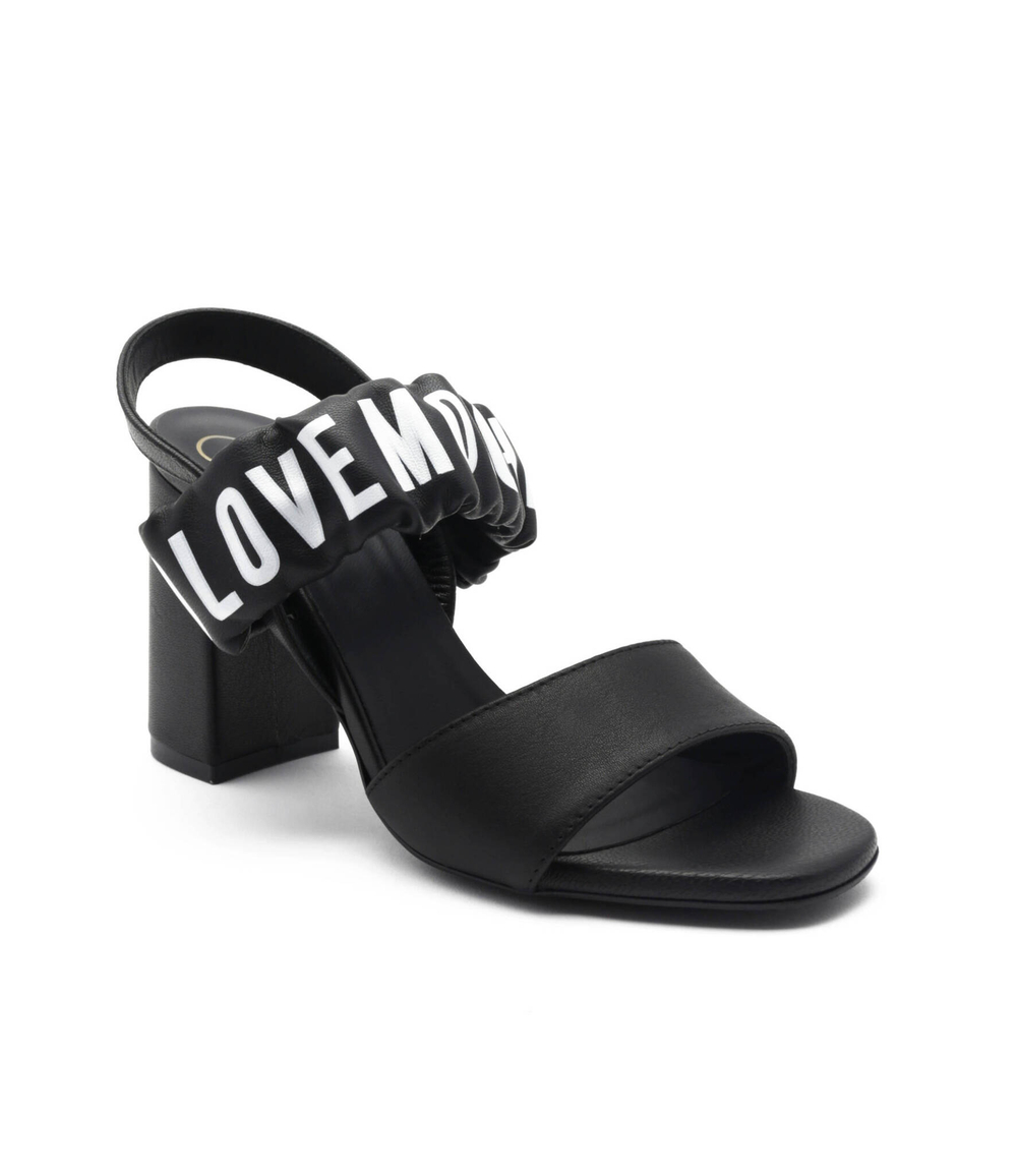 Кожаные босоножки на каблуке Love Moschino - черный(JA16358G0GIE0)