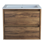 Тумба под раковину Vincea Gio 600 подвесная, 2 выкатных ящика soft-close, C.Oak