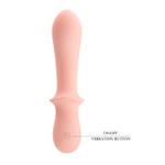 Персиковый вибростимулятор Abigal - 16 см. (Цвет: персиковый)