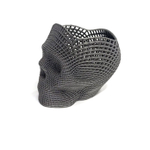 Подставка для карандашей, конфетница, Череп-сетка, серебристая