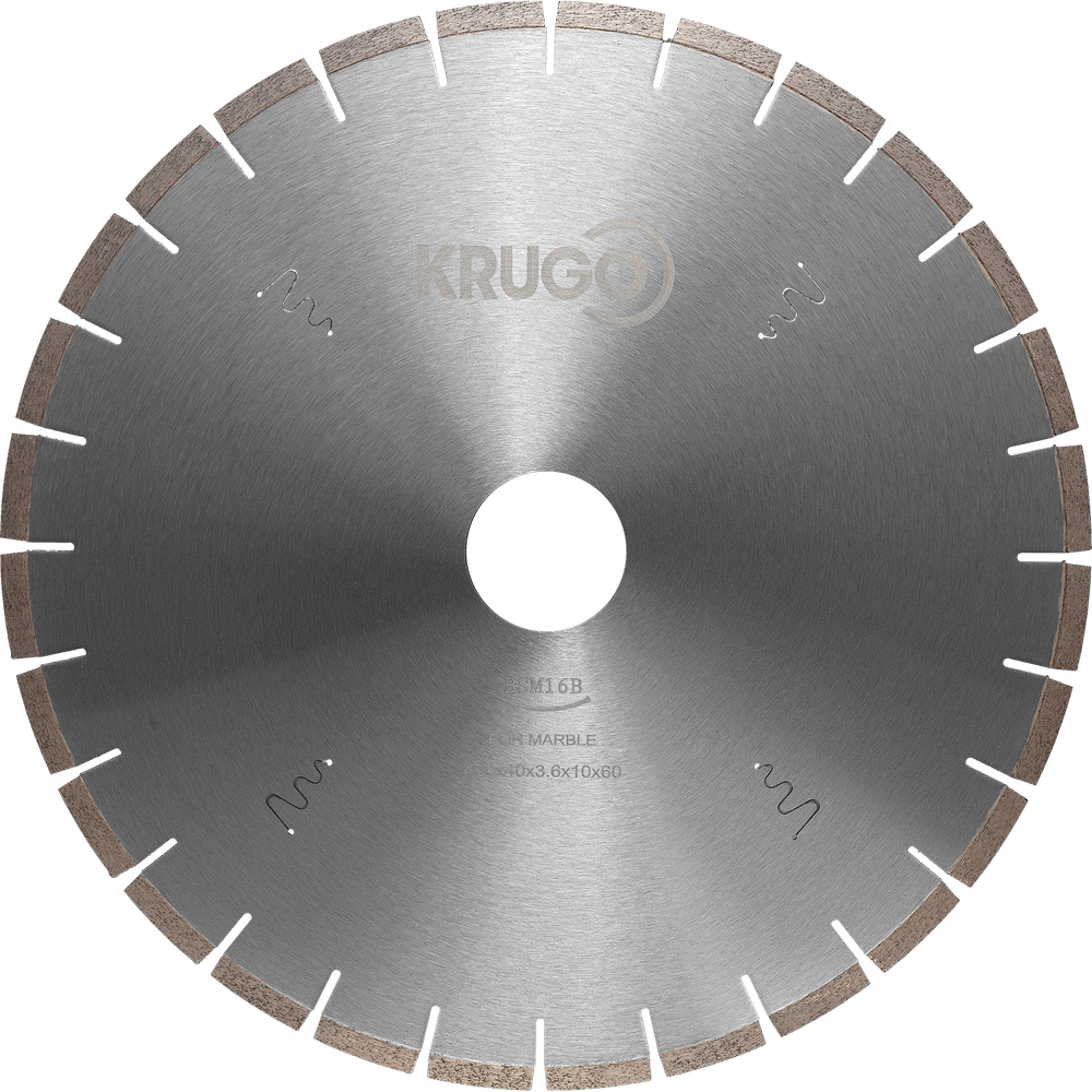 Диск алмазный сегментный по мрамору, бесшумный KRUGO 400x40/42x3,6x60x10mm, BSM16B