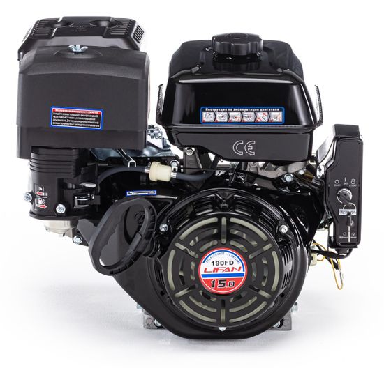 Двигатель бензиновый "LIFAN" 190FD 18А (15 л.с., эл стартер, катушка 18А)