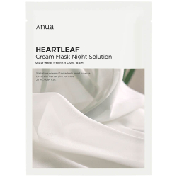 Anua Heartleaf Cream Mask Night Solution - Барьерная тканевая крем-маска с хауттюйнией
