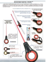 Удочка для зимней рыбалки ПИРС безосевая "Спорт" черно-красная, (упк. 5шт.) (удочка зимняя)