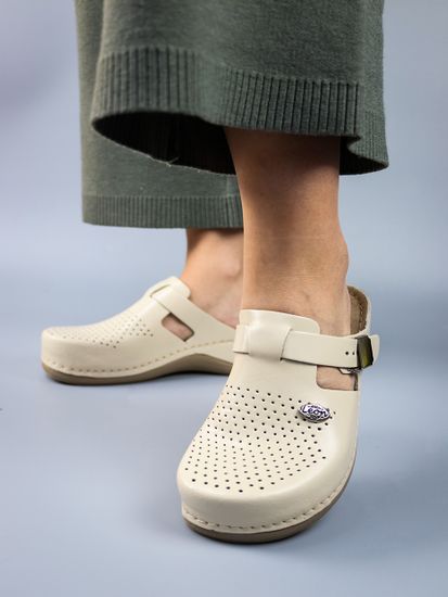 900 | Женские тапочки-сабо (бежевый)