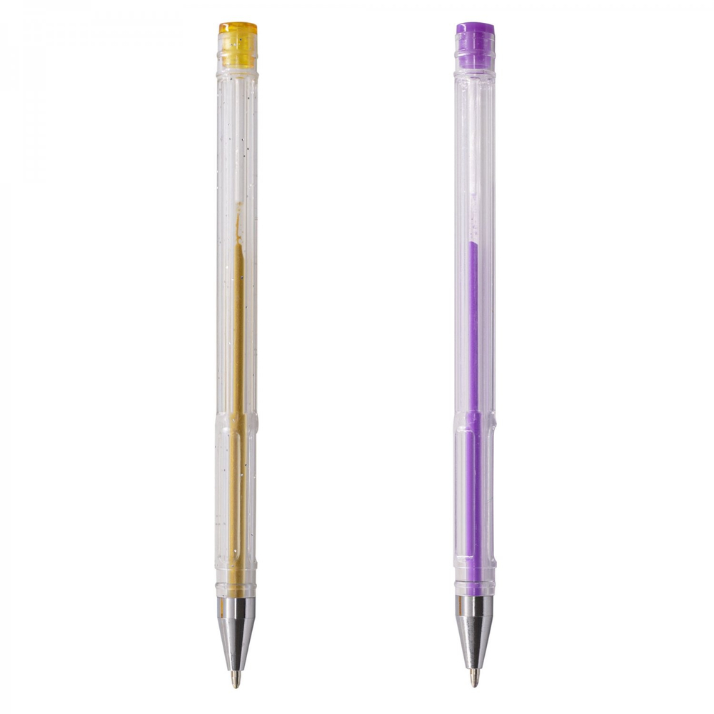 Набор гелевых ручек Alingar, 24 цвета, 1,0мм, 12шт с блест., 4шт пастел., 4шт флуор., 4шт метал., прозрачный, круглый пластиковый корпус, ПВХ чехол