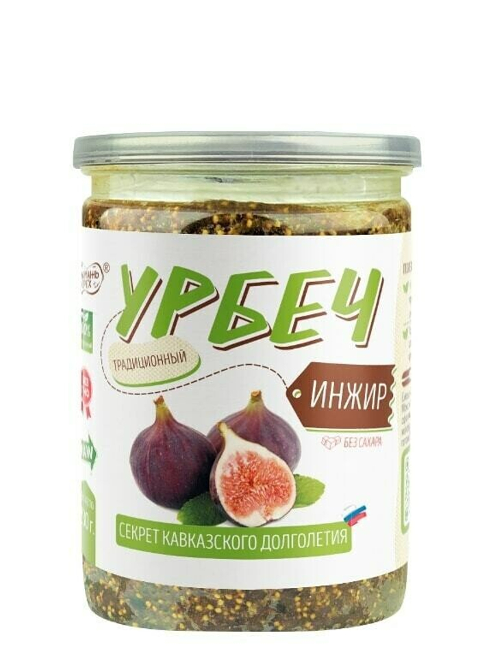 Урбеч традиционный из инжира #Намажь орех" RAW Vegan 230 г
