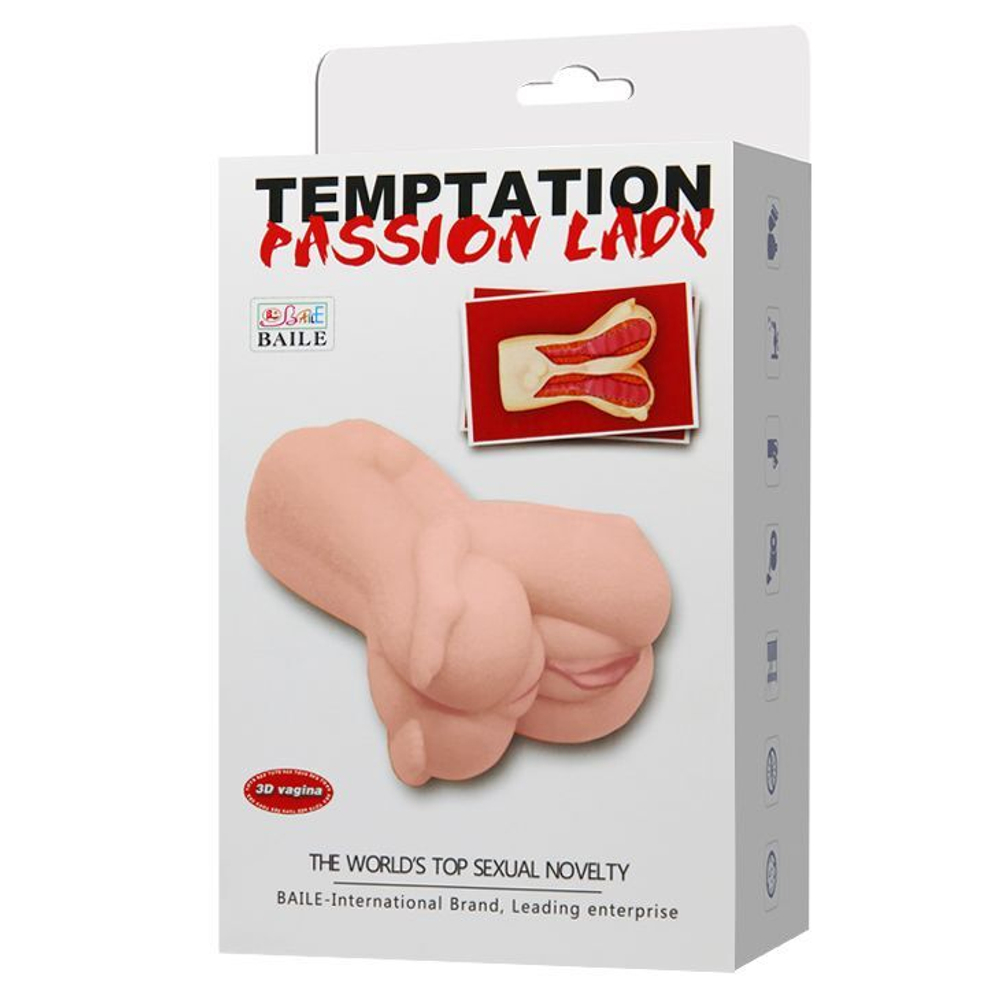 Мастурбатор Passion lady в виде прижатых друг к другу вагин (Цвет: телесный)