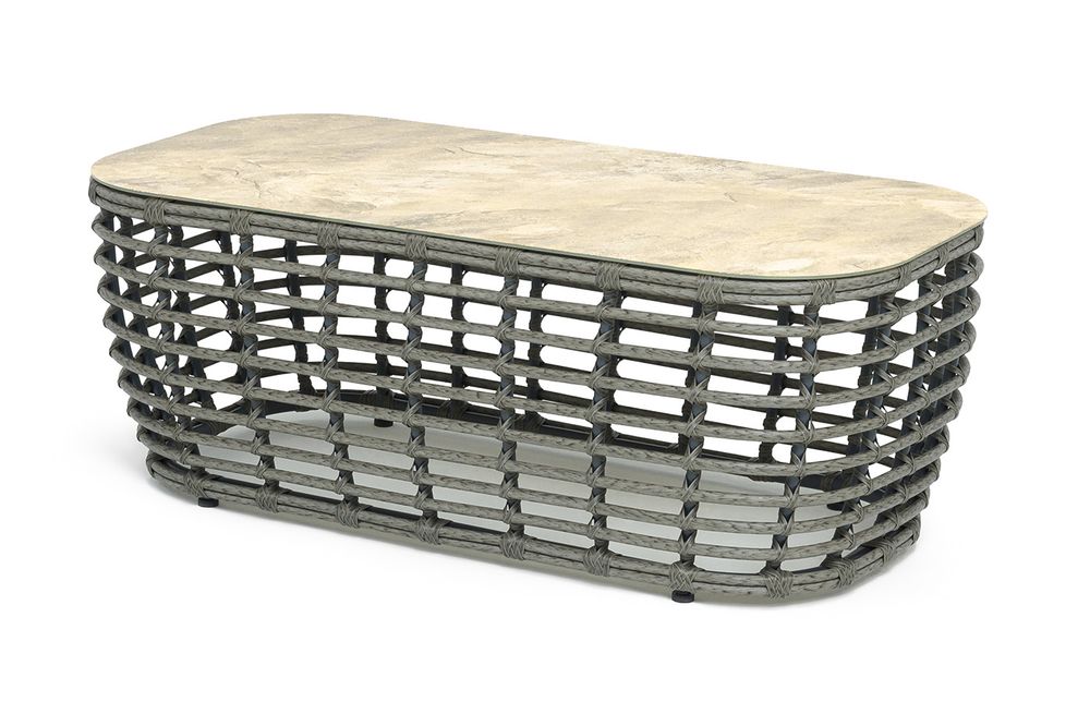 "Ницца" лаунж-зона из искусственного ротанга, цвет серый