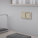 Сенсорный выключатель одноклавишный с подсветкой 1000 Вт (шампань)