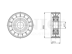 Ролик натяжной приводного ремня UNIO TNS-10052