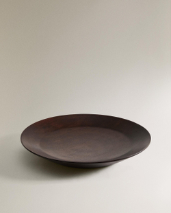 Zara Home сервировочное блюдо из дерева, цвет коричневый, 38 см
