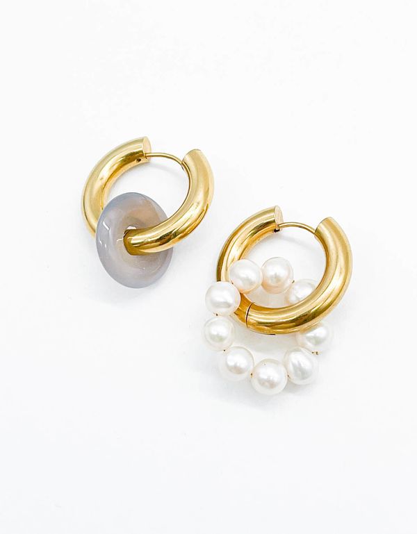 Подвеска Пончик из камня 18 мм