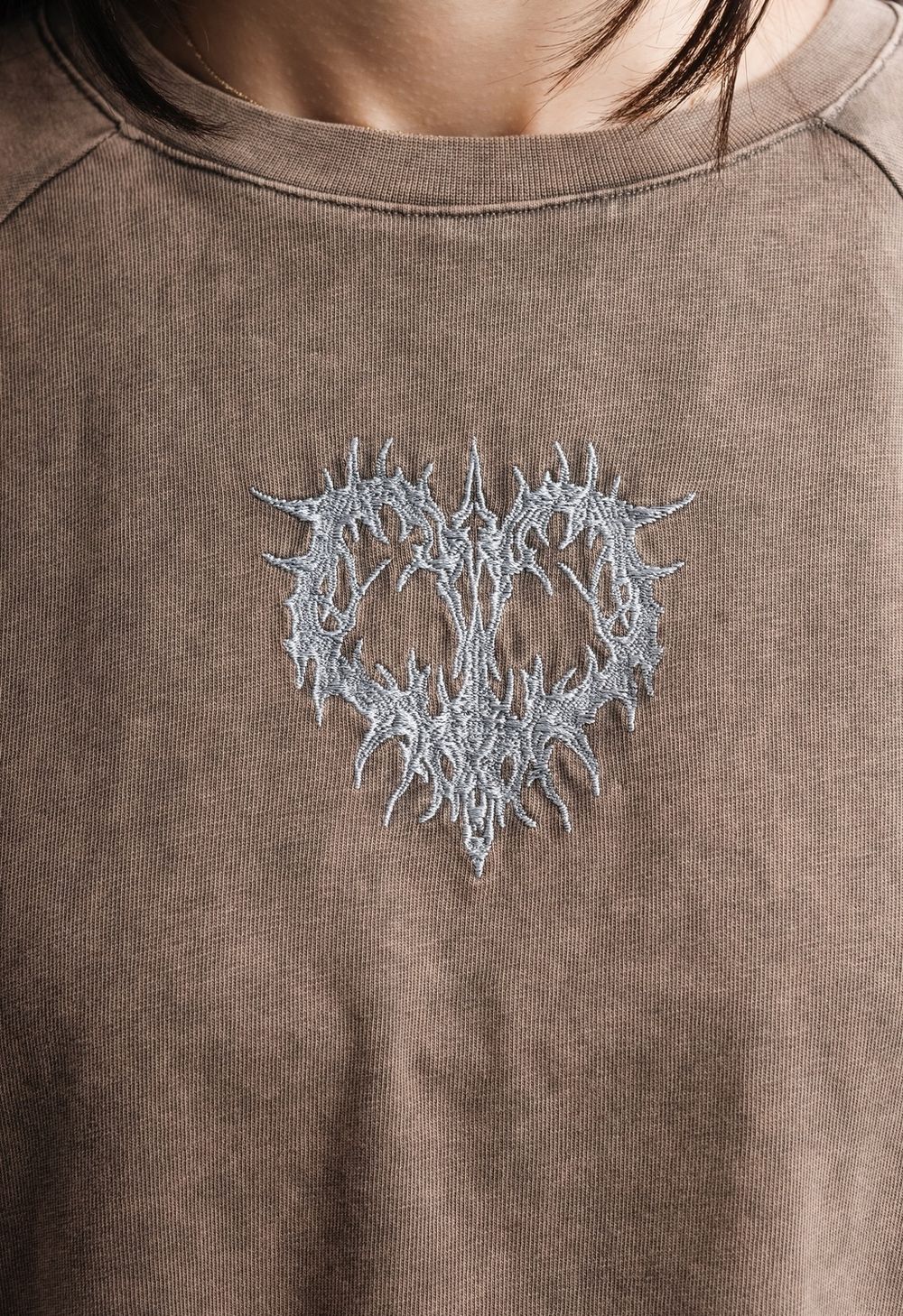 Футболка Issaya x Volchok Heart коричневая