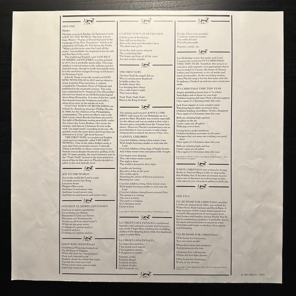 Placido Domingo - Christmas With Placido Domingo (Голландия 1982г.)