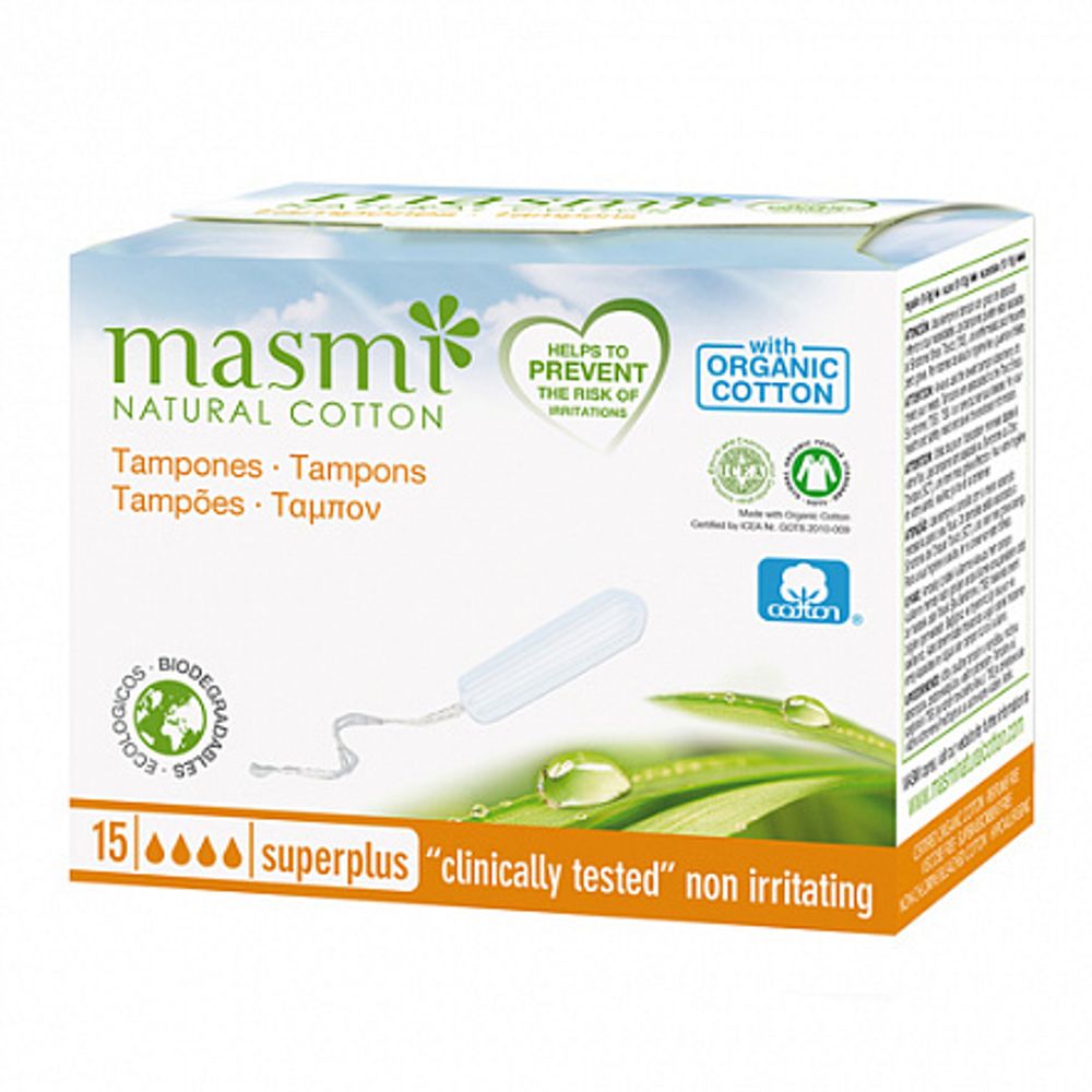 Тампоны "Super Plus", без аппликатора (Masmi)