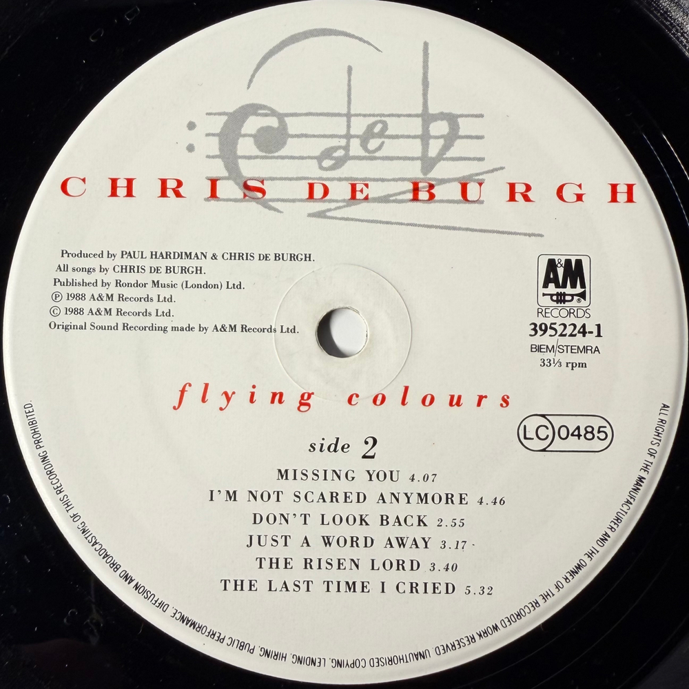 Chris de Burgh - Flying Colours (Европа 1988г.)