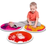 Декоративная круглая плитка "Живой пол клякса"