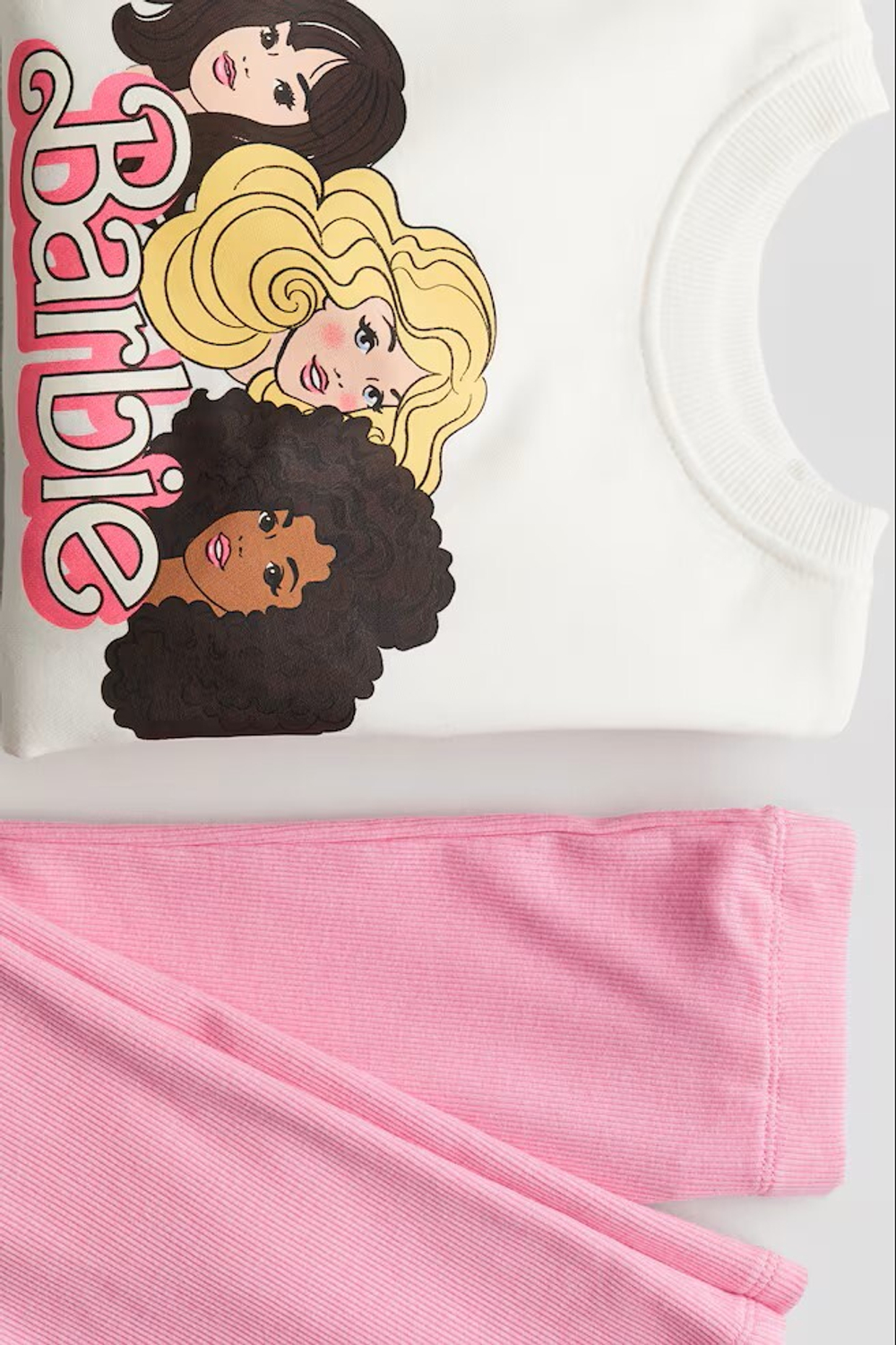 H&M Комплект из футболки и легинсов с принтом, розовый