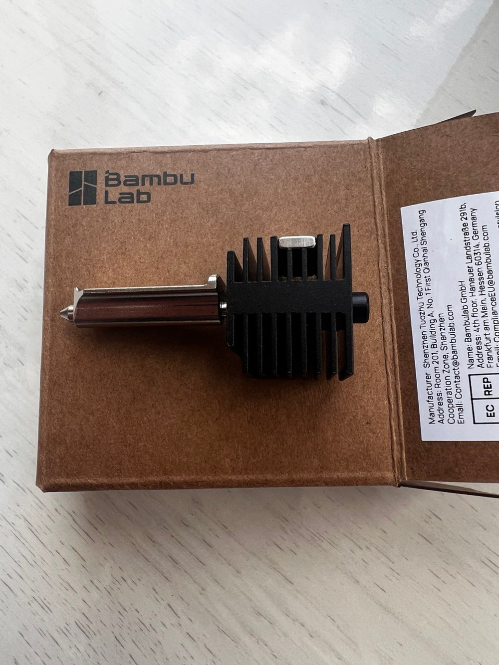 Хотэнд с соплом 0,4 мм из закаленной стали для 3Д принтера Bambu Lab A1/A1 mini FAH019