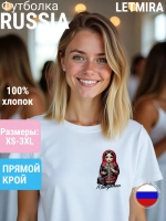 Футболка с принтом Матрёшка