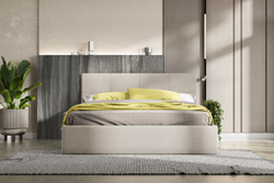 Кровать с основанием двойная №4, Бежевый