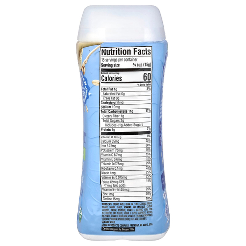Gerber, Organic for Baby, Grain & Grow™, 2nd Foods®, овсяная и банановая хлопья, 227 г (8 унций)