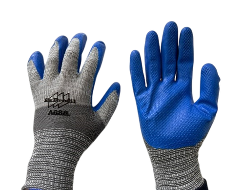 Ex Profil Перчатки А688 (СЕРЫЕ/СИН.) /кубики серый