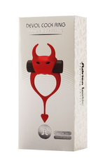 Красное эрекционное кольцо в форме дьяволенка DEVOL COCKRING (Цвет: красный)