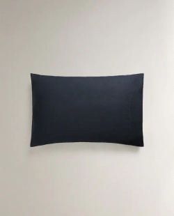ZARA HOME (300 НИТЕЙ) НАВОЛОЧКА ИЗ ХЛОПКА ПЕРКАЛЬ, СИНИЙ