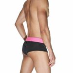 Мужские трусы хипсы черные с розовой резинкой La Blinque 15531