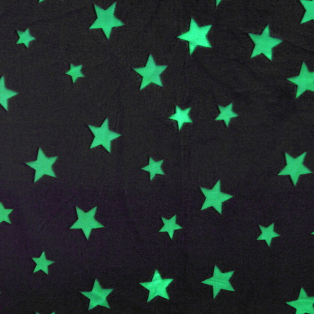 Плед 150*200см «Neon-Звезды» светящийся, цвет серый, микрофлис Ультрамарин