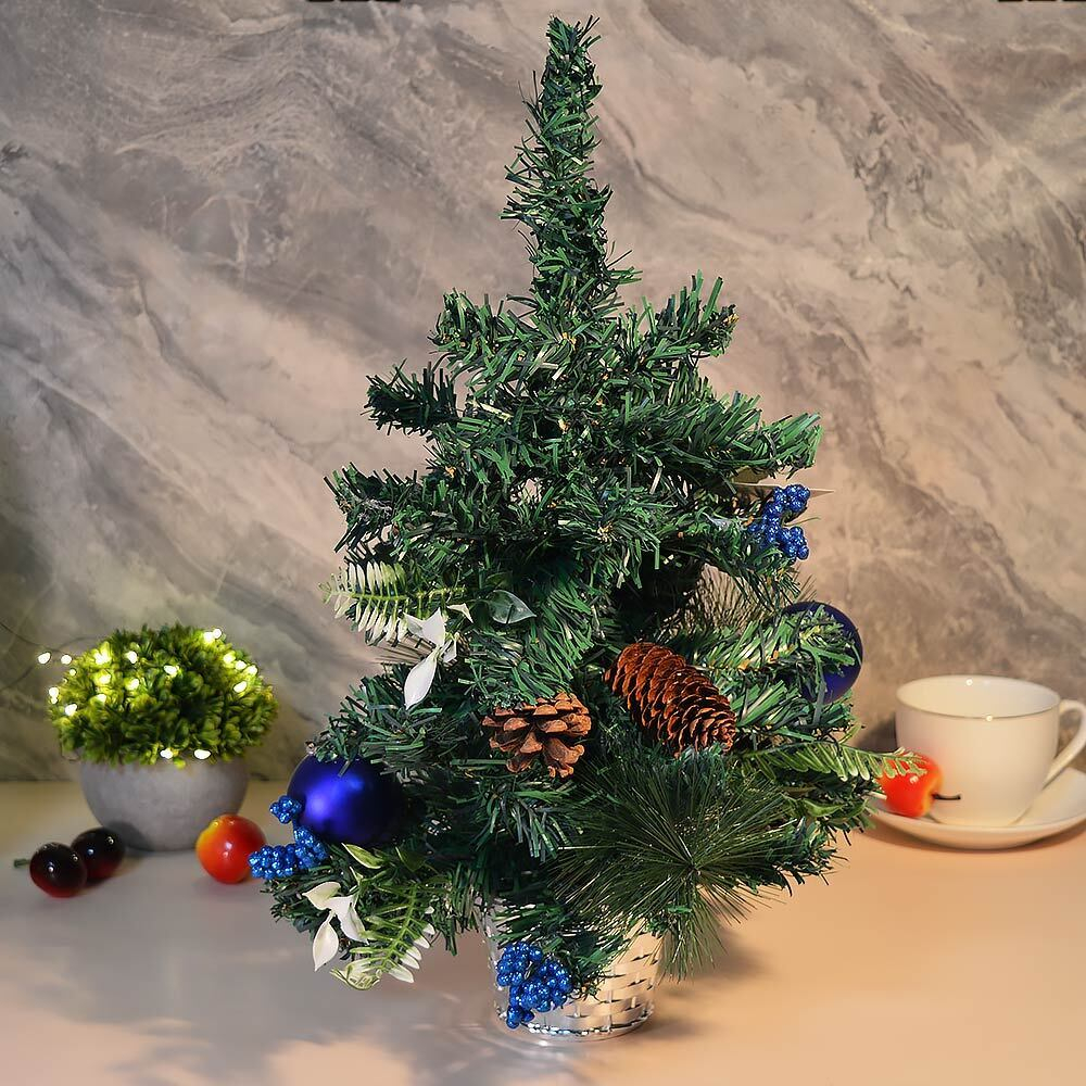 Елка настольная 45см с синими украшениями, SY15CJHW-012A