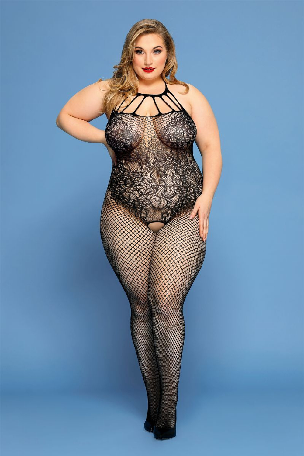 Облегающий бесшовный комбинезон Hera (Размер: XXL) (Цвет: черный)