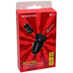 Автомобильный адаптер питания BOROFONE BZ18 1USB QC 3.0 (черный)